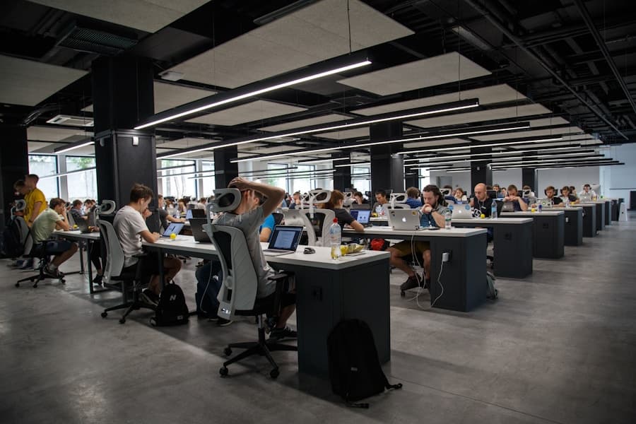Modern tech workspace